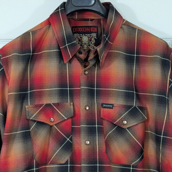 DIXXON Other - DIXXON Flannel Company "Megadeth" Men's Long Sleeve Button Up Plaid Shirt